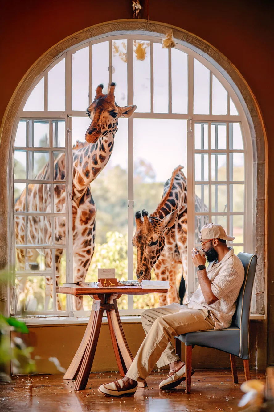 A Kenya safari scene