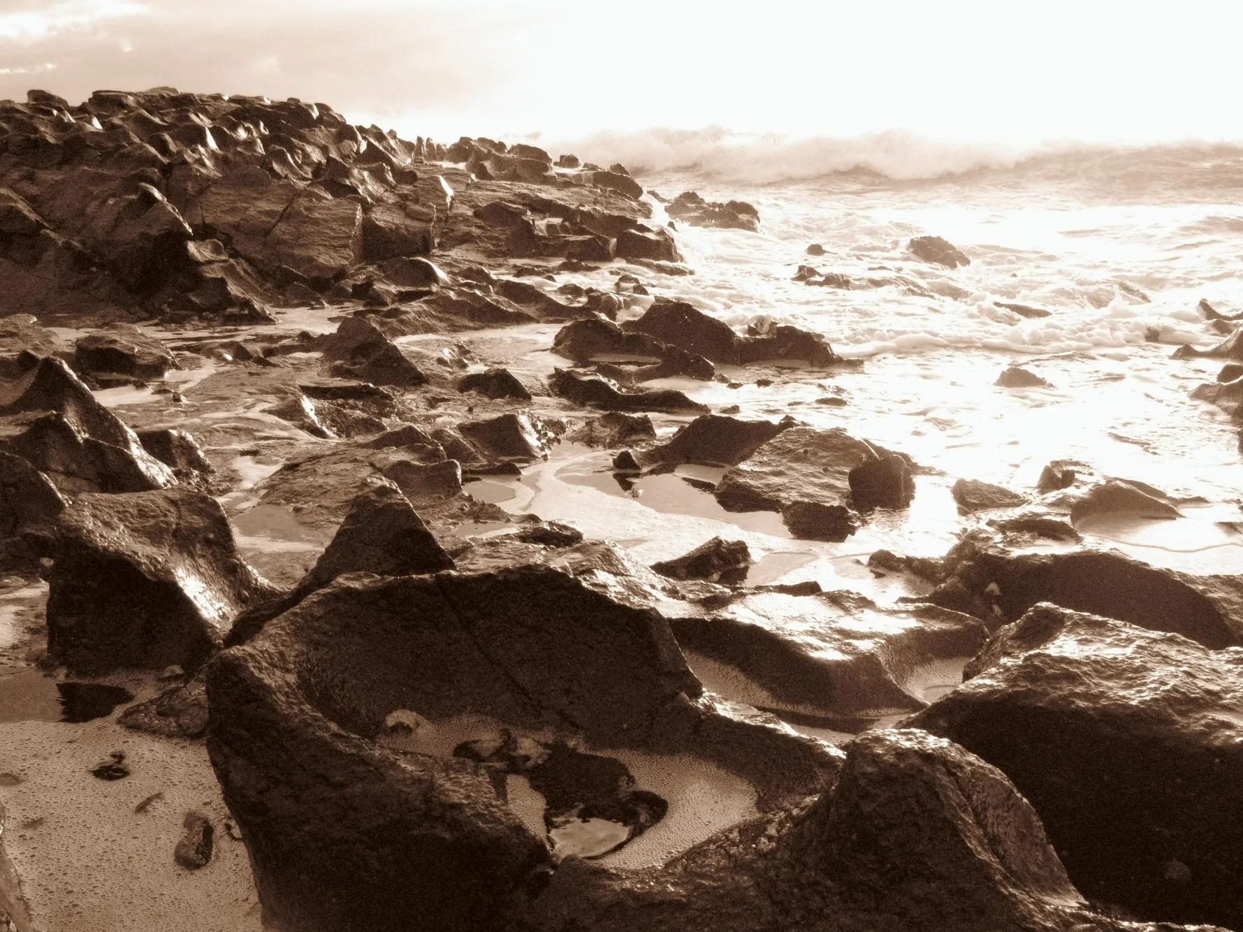Rock formations along the south coast of KwaZulu Natal, South Africa