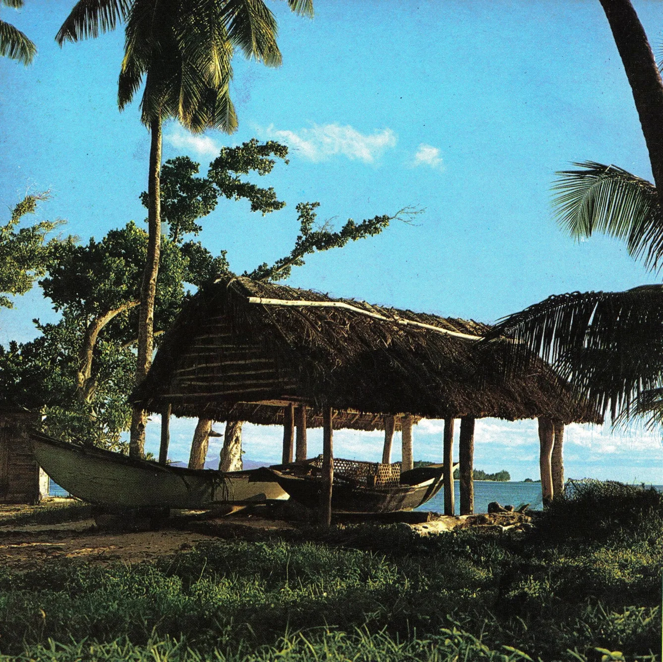 A pirogue shed at Anse Kerlan on Praslin Island, Seychelles