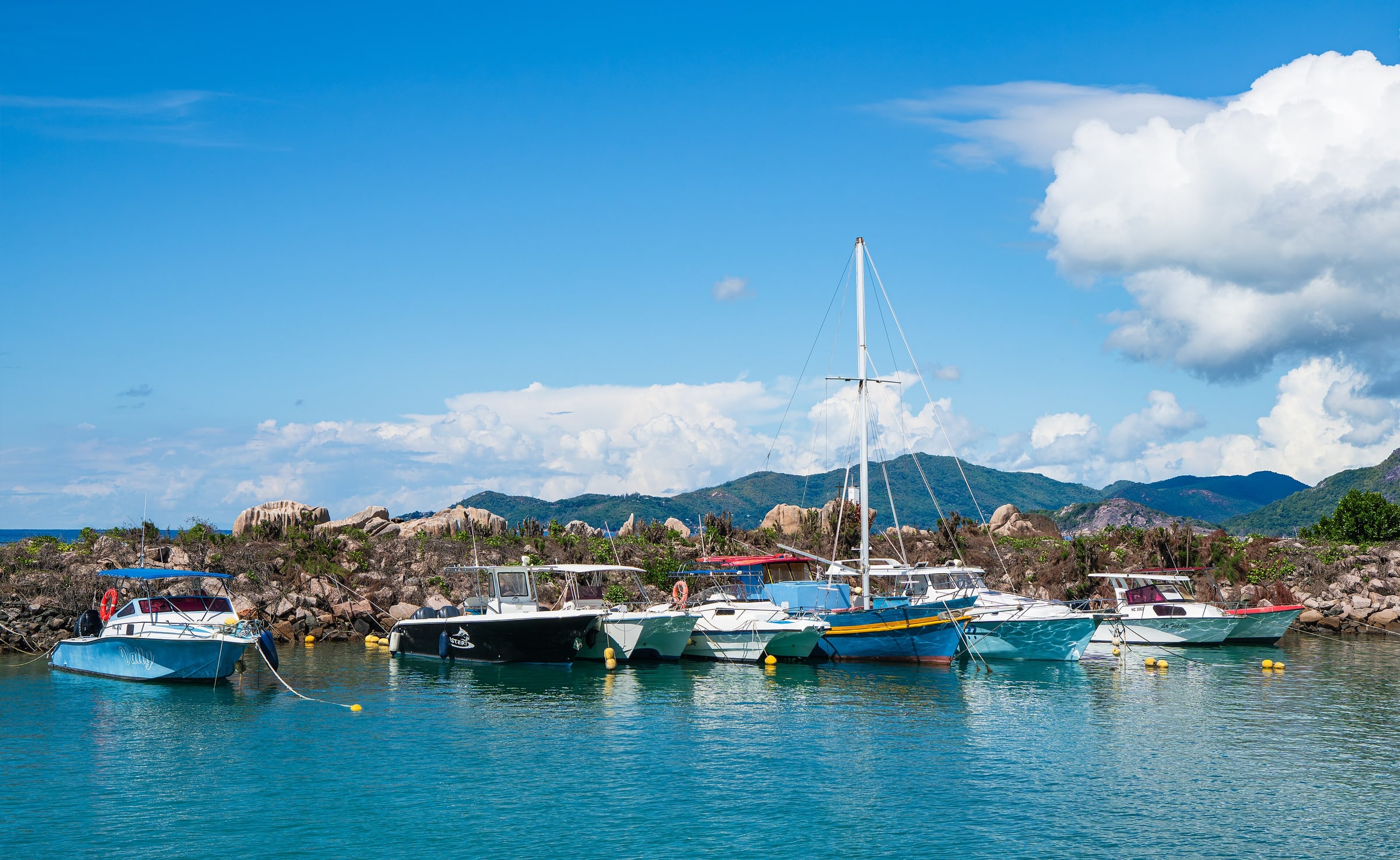 La Digue Marina, La Digue, Seychelles.