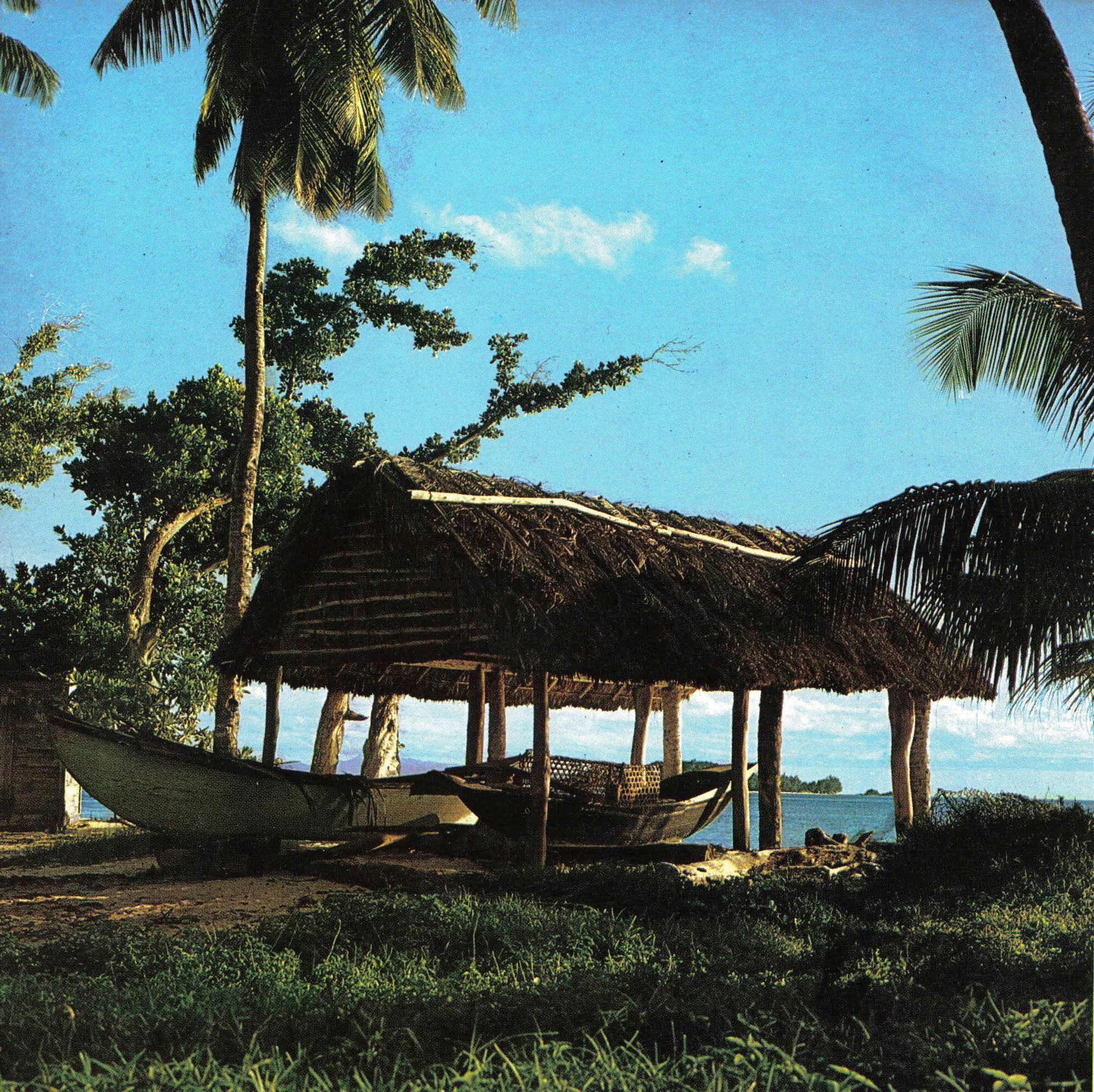 A pirogue shed at Anse Kerlan on Praslin Island, Seychelles