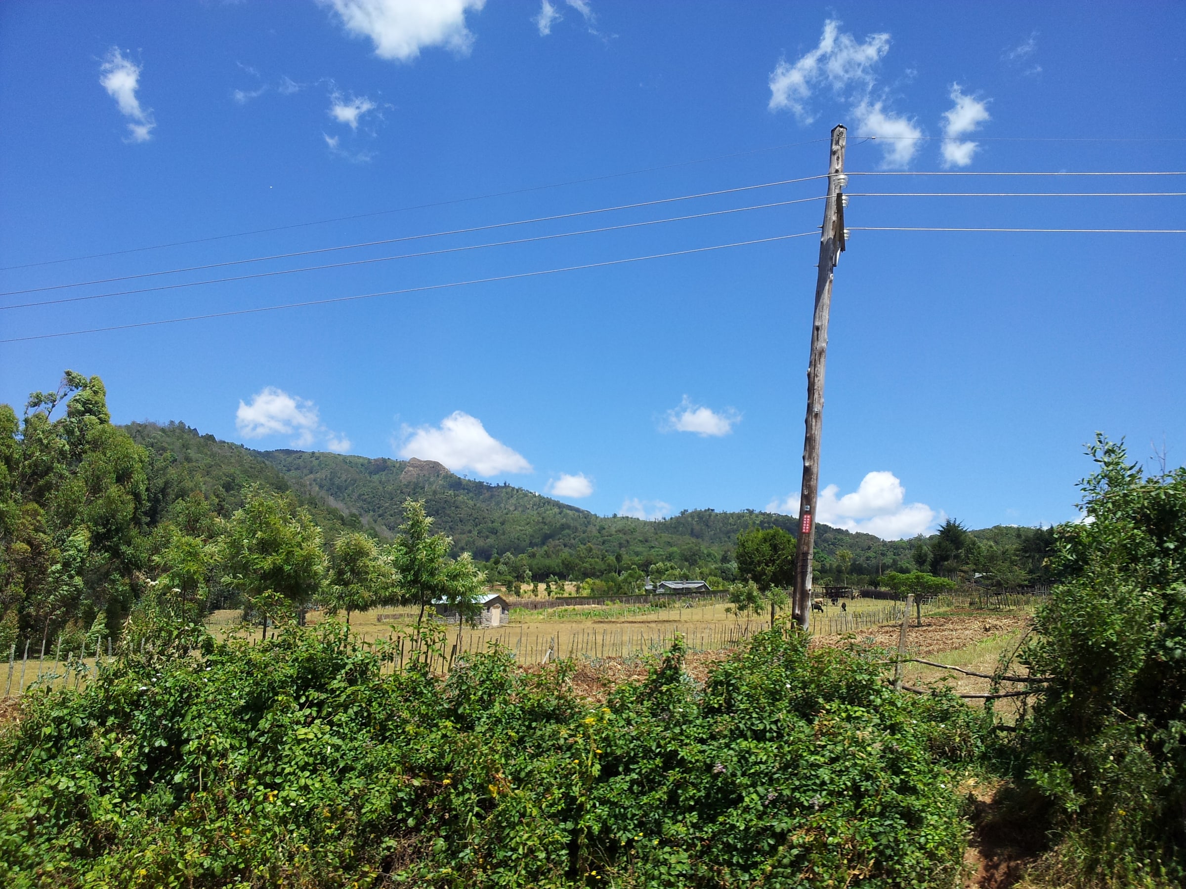A view of Aberdare ranges from the Ol'kalou Njabini road