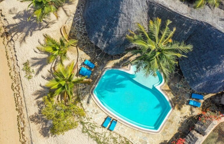Swimming pool at Manda Bay