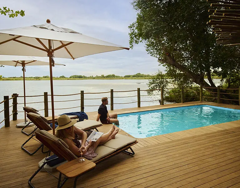 Xugana Island Lodge Desert Delta Safaris Botswana Okavango Delta pool