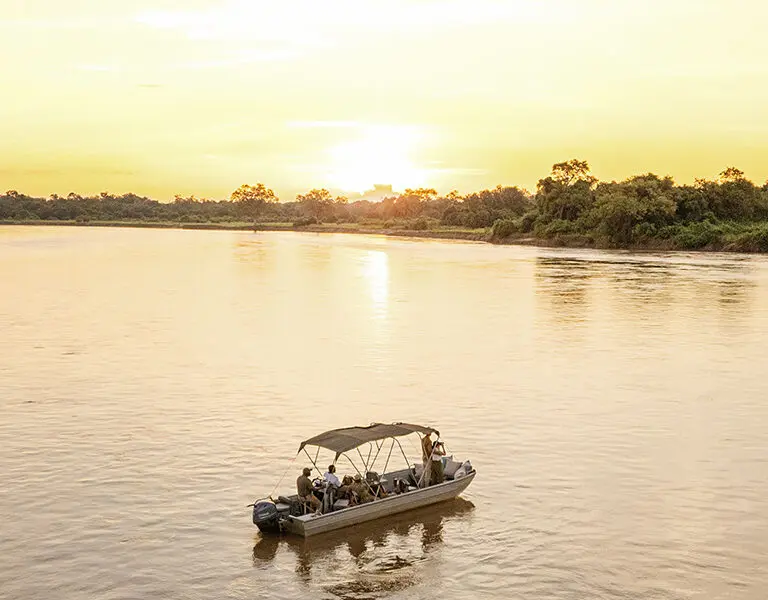 TimeTide activities Zambia South Luangwa Boat at Sunset