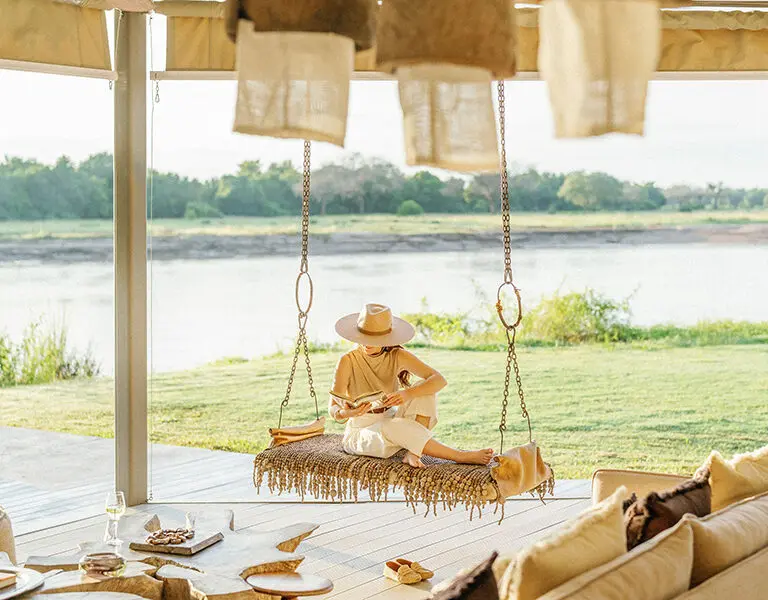 TimeTide Chinzombo Zambia South Luangwa relaxing main area