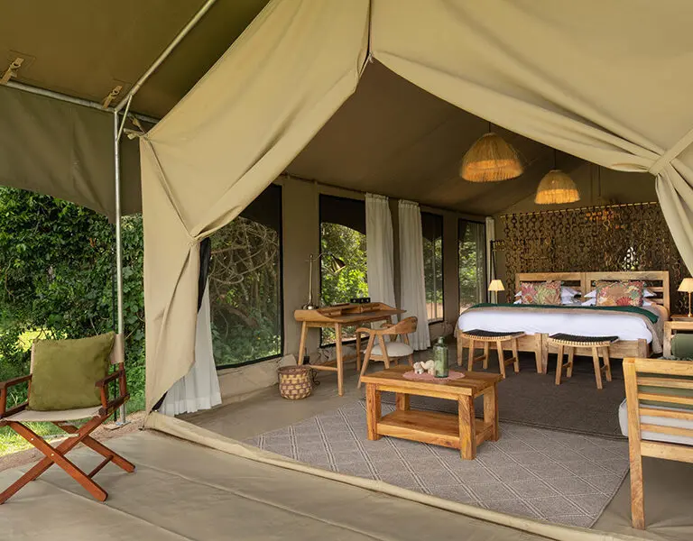Rekero Camp Tent Entrance Lounge Area