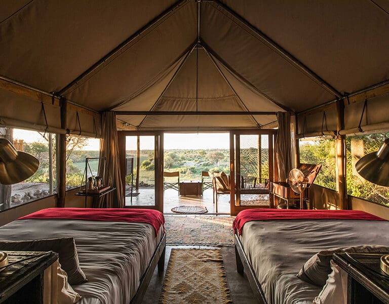 Bots Meno a Kwena Guest Tent Interior 5