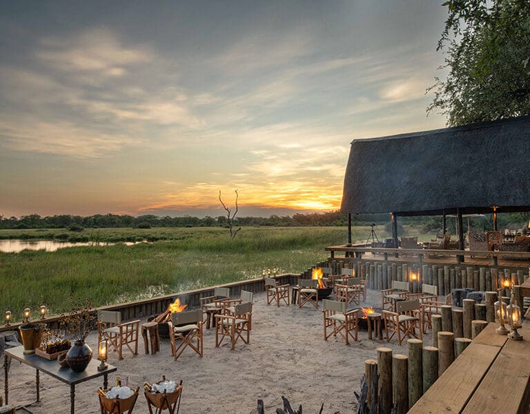 Sable Alley Natural Selection Botswana Khwai Private Reserve Okavango Delta Firepit 1