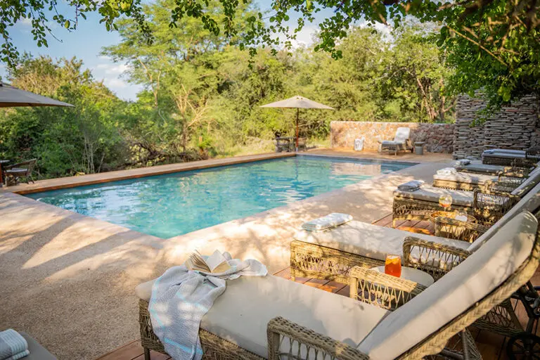 Thornybush Game Lodge pool seating