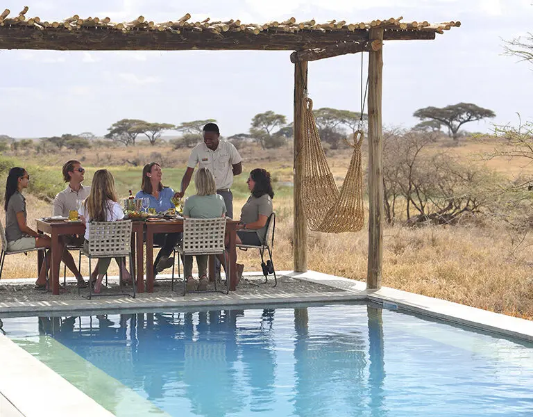 Namiri Plains Pool Lunch Private Dining