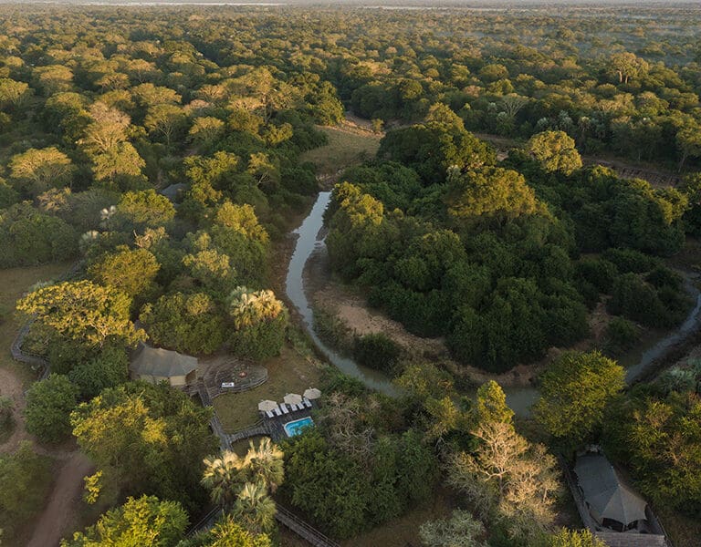 GORONGOSA SAFARIS Muzimu Lodge Aerial 2