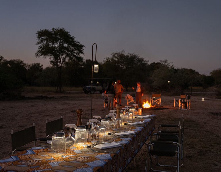 GORONGOSA SAFARIS Activities Experiences Bush Dinner Table setting 16