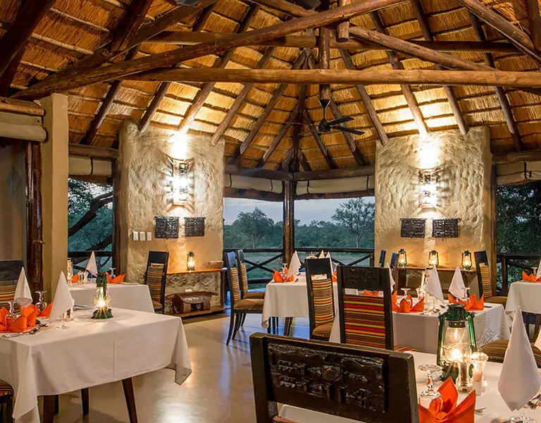 Lukimbi Safari Lodge Dining Room