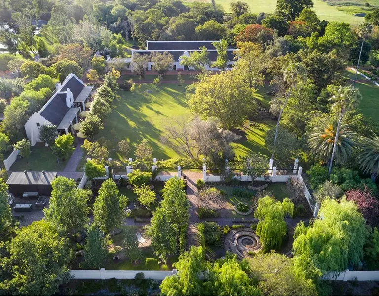 Spier Hotel winelands Spier Wine Farm Werf Aerial View