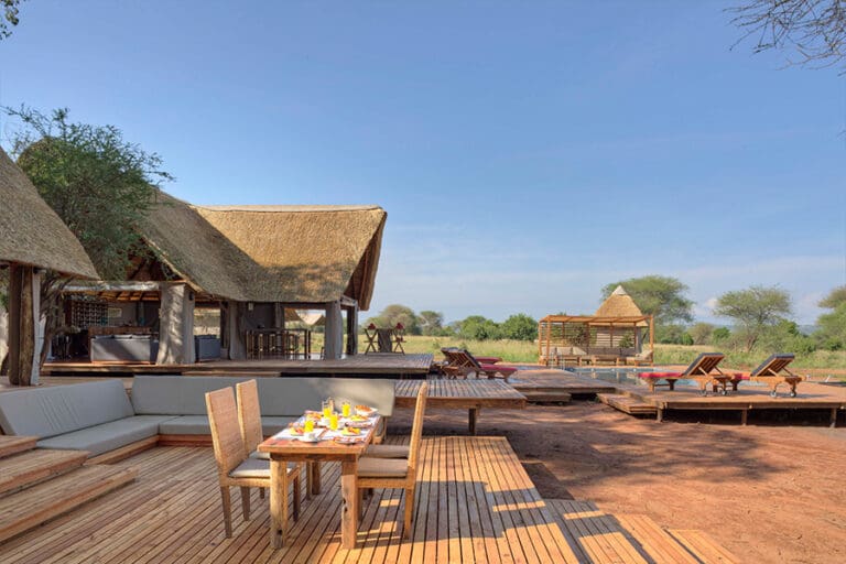 Tarangire Ndovu Tented Lodge deck and dining