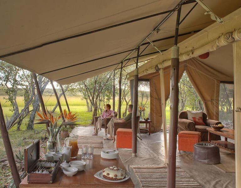 Asilia Africa Encounter Mara Guest patio area