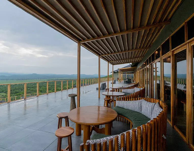 Neptune Serengeti Luxury Tented Camp Tanzania Lounge Bar Balcony 3