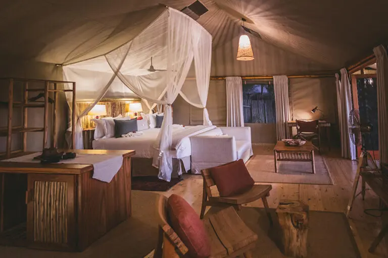 Camp Xakanaxa Family Tent Interior