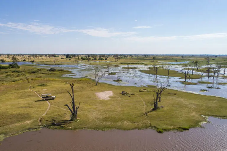 Camp Xakanaxa Moremi Game Reserve Aerial View