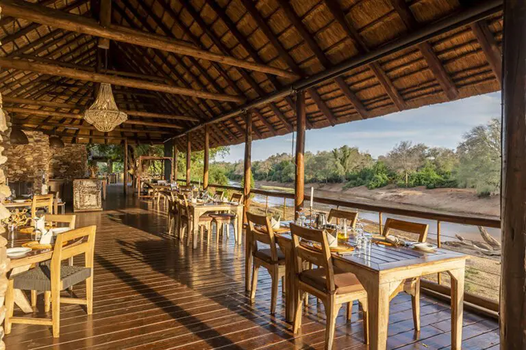 Pafuri s covered dining area