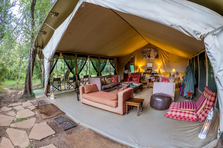 Lounge area at the Nairobi Tented Camp 2