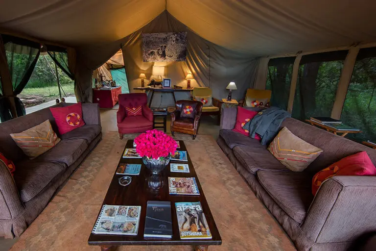Nairobi Tented Camp lounge area