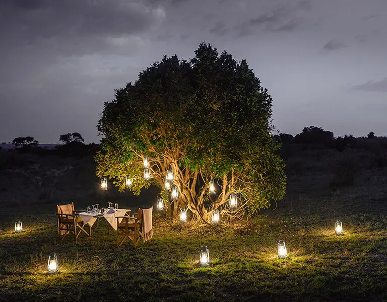 Olonana Lodge an AK Sanctuary Kenya Masai Mara Mara River dine under stars