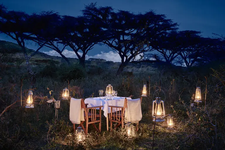 NgorongoroCraterCamp Dining Evening