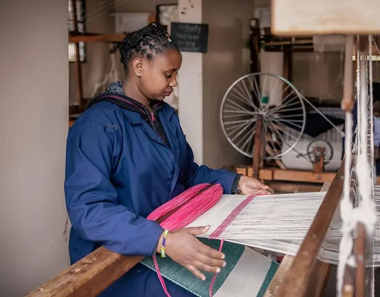 Elewana Arusha Coffee Lodge shanga staff weaving machine