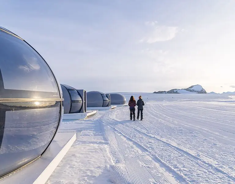 Echo base Antarctica White Desert sky pods