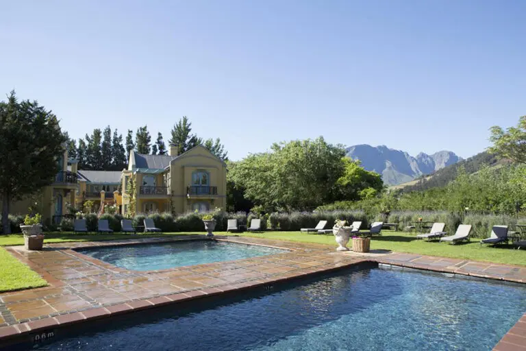 FranschhoekCountryHouseandVillas SwimmingPool ArialView