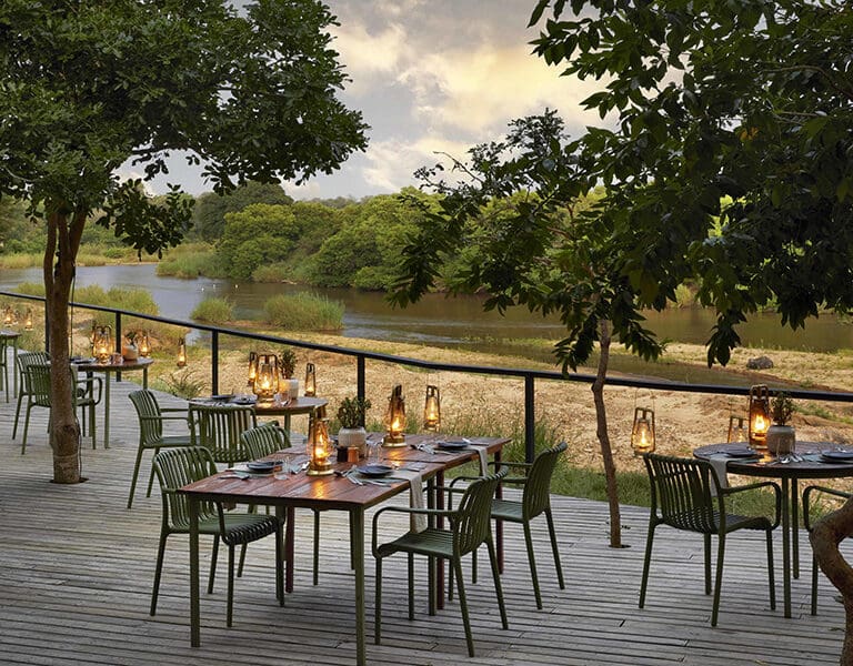 Lion Sands River Lodge Lower Deck