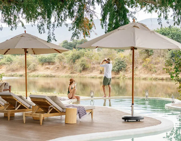 Time Tide Chongwe House Zambia Lower Zambezi Pool Chongwe House Top © Oliver Fly Photography 15