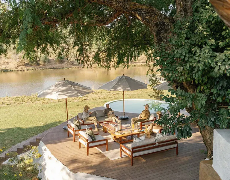 Time Tide Chongwe House Zambia Lower Zambezi Tea Time Chongwe House Top © Oliver Fly Photography 14