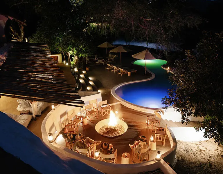 Time Tide Chongwe House Zambia Lower Zambezi Fireplace Chongwe House Top © Oliver Fly Photography 24