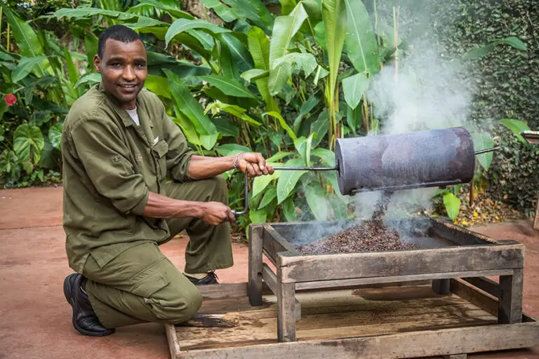Gibbs Farm Coffee roasting
