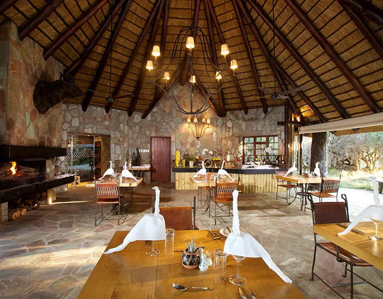 Kapama Buffalo Camp Dining area