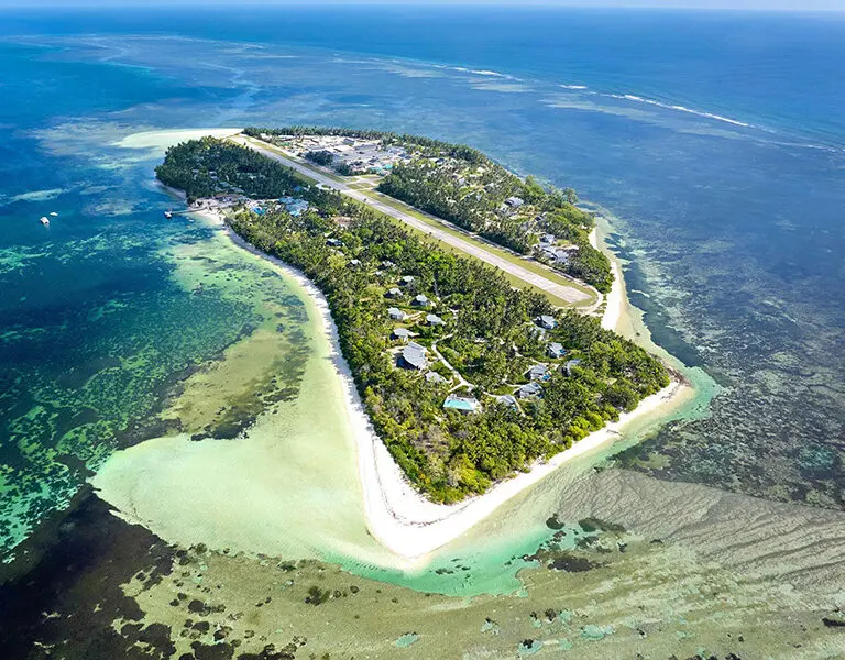 Waldorf Astoria Seychelles Aerial view of Platte Island