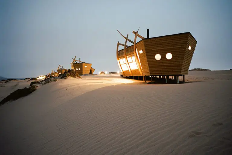 3Shipwreck Lodge Accommodation Rooms at night