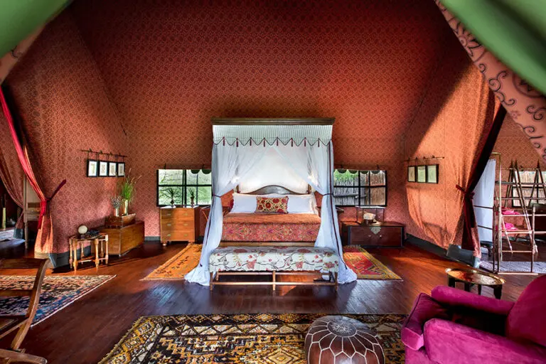 Jacks Camp Guest Tent Bedroom