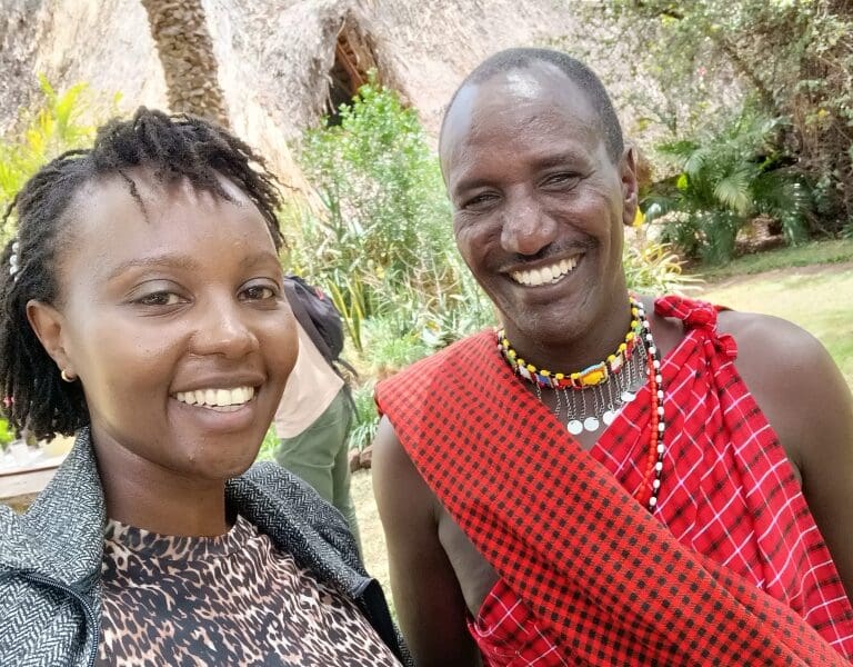 Liz with Karmushu of Lewa Wilderness resize