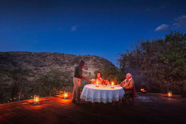 Lewa Wilderness Lodge private dinner