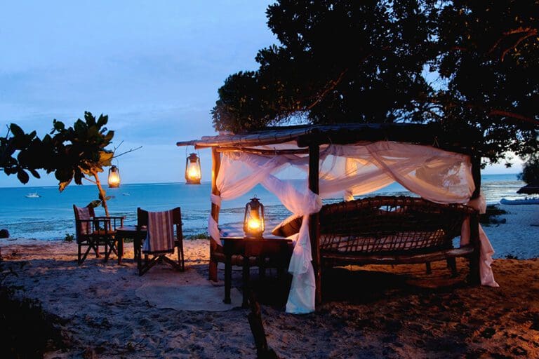 Kinondo Kwetu Hotel Sleeping on the beach Galu Beach Diani Beach Kenya