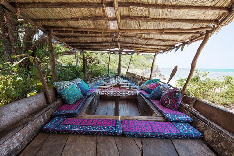 Kinondo Kwetu Hotel Lunch in the Boat Galu Beach Diani Beach Kenya