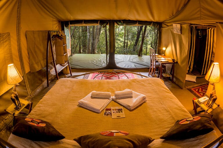 Nairobi Tented Camp bedroom interior