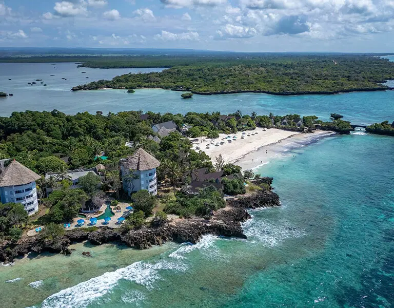 Chale Island Resort Kenya coast aerial