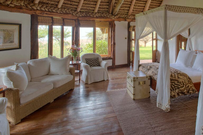 Elewana kifaru house lewa accommodation twin cottage 1