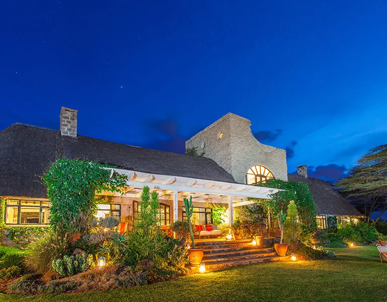 Ololo Safari Lodge Nairobi Main Lodge at Night