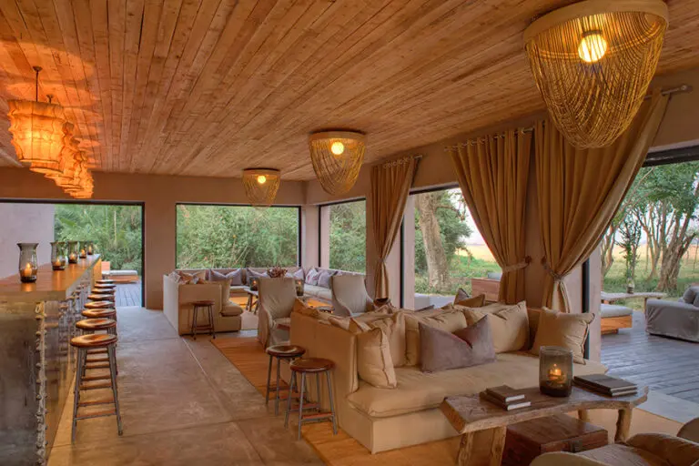 KichwaTemboTentedCamp Interior Lounge